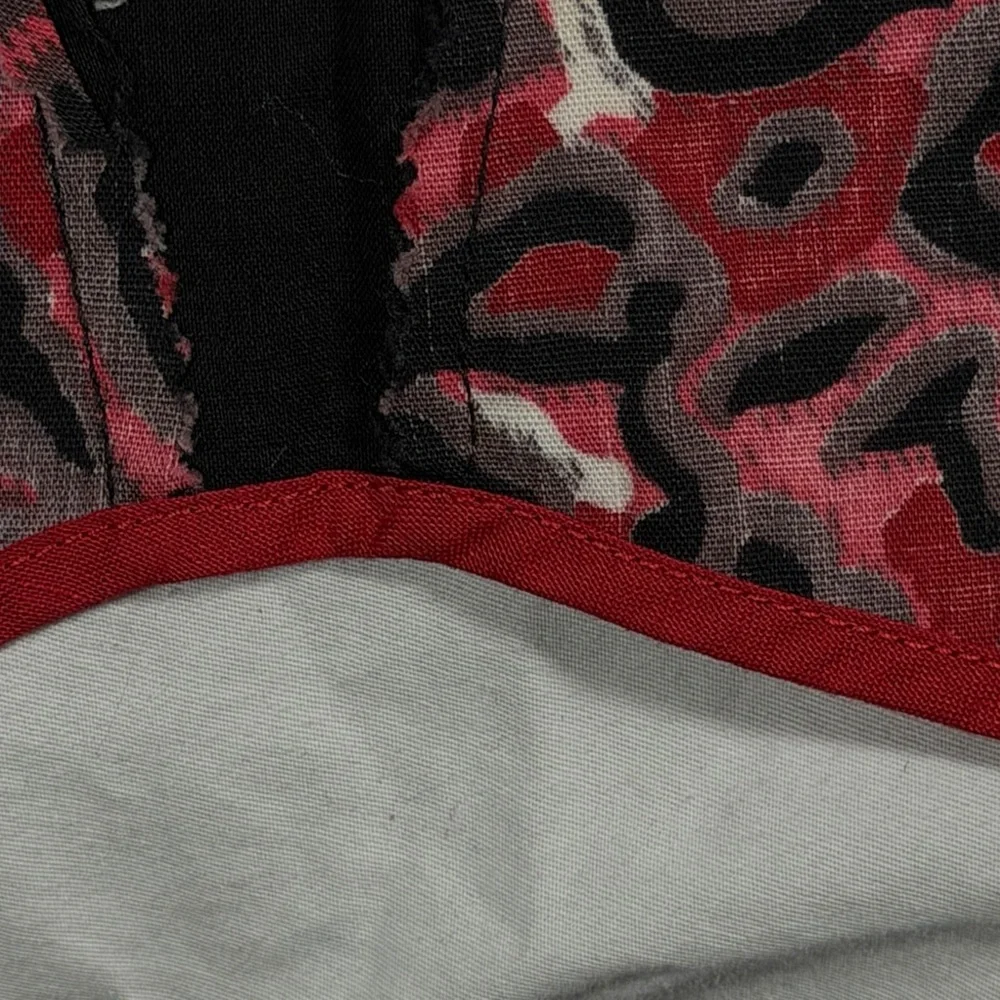 Retro Red and Black animal print Women's half Apron Goth Boop‎ Sexy